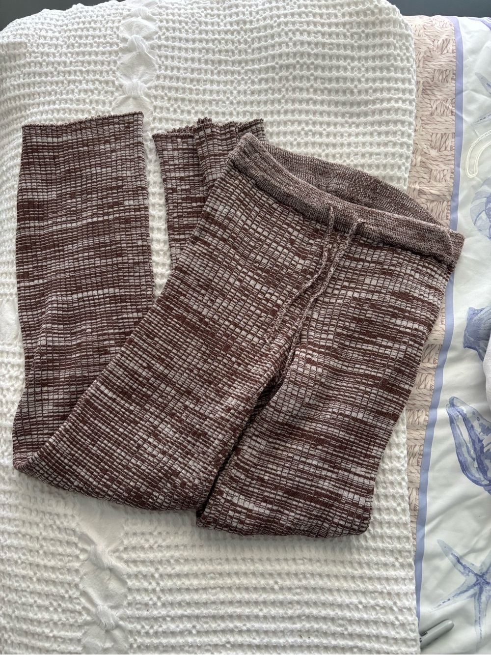 Forever 21 Brown and White Knit Pants